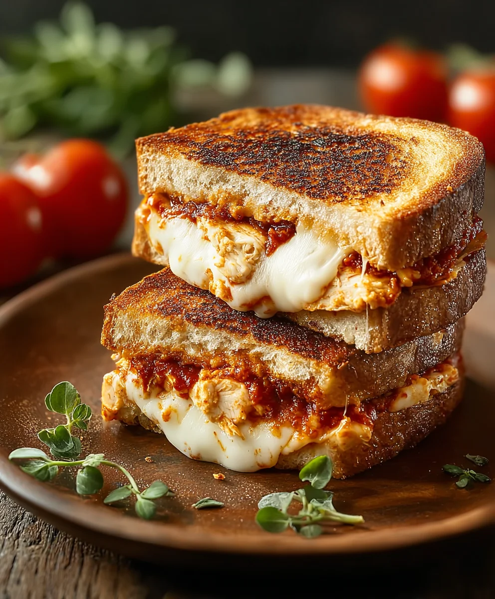 Lazy Chicken Parmesan Grilled Cheese - Easy Recipe