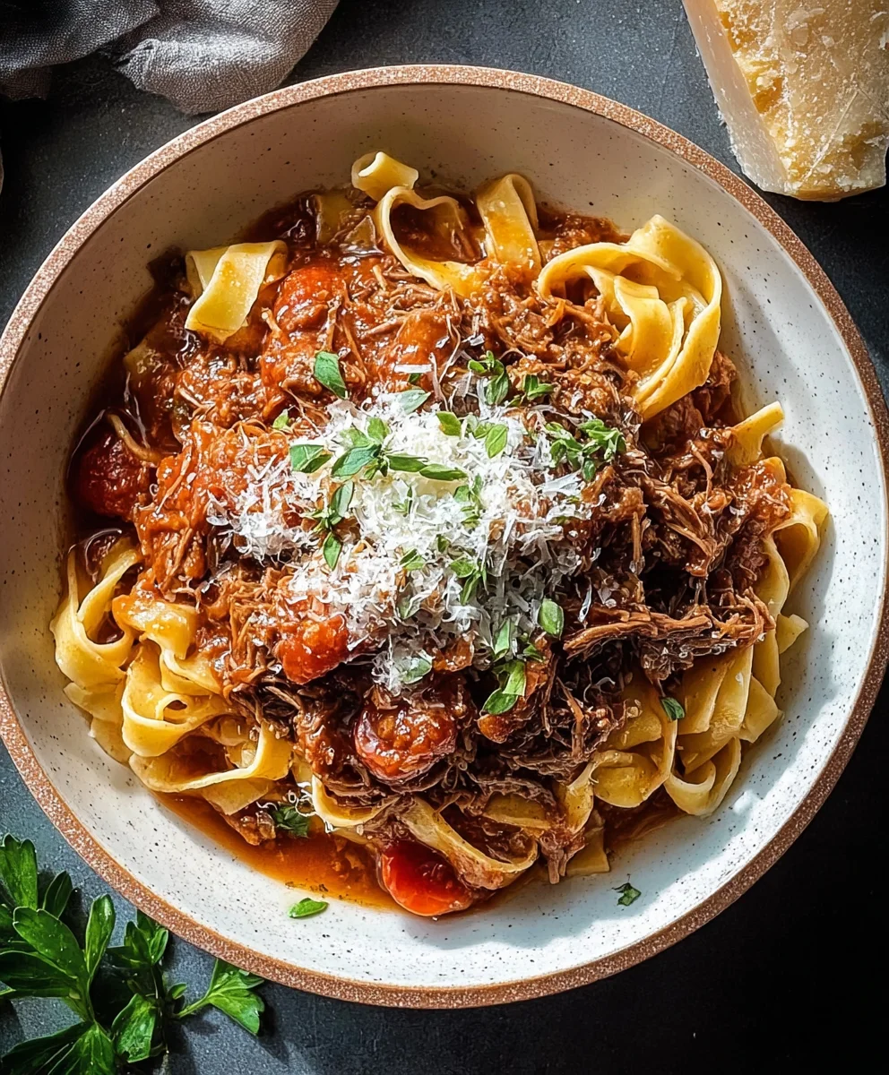 Easy Slow Cooker Beef Ragu - Flavorful & Simple