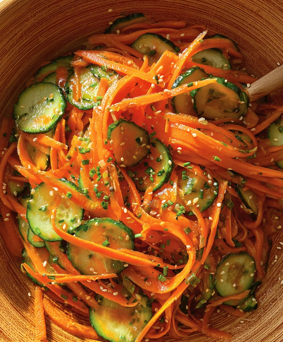 Refreshing Cucumber Carrot Salad Recipe - Easy & Healthy
