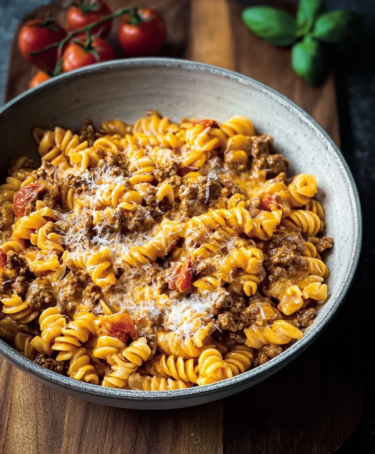 Easy One Pot Creamy Beef Pasta-Quick Dinner