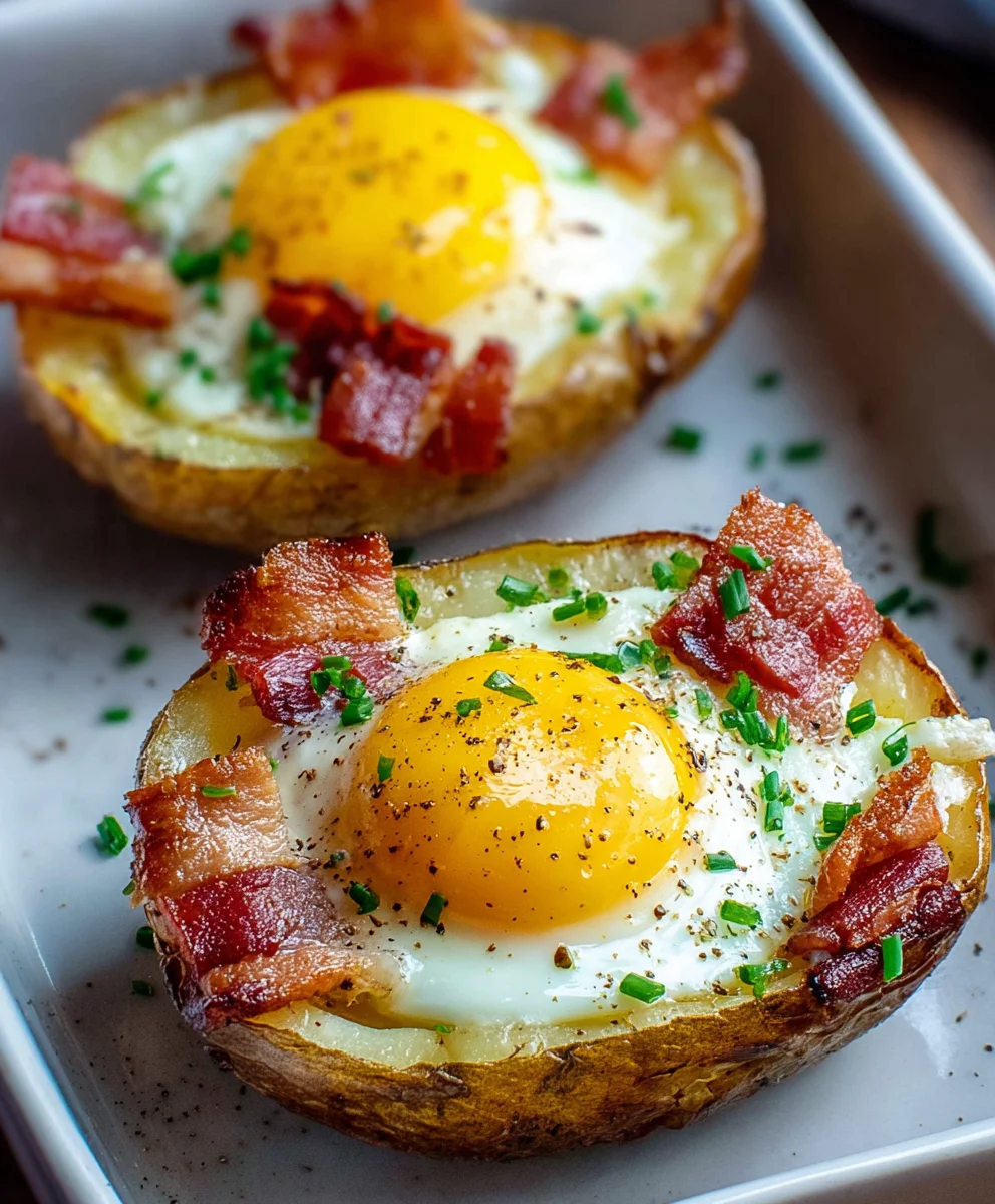 Double Baked Beef Beef Bacon Egg Potatoes Recipe