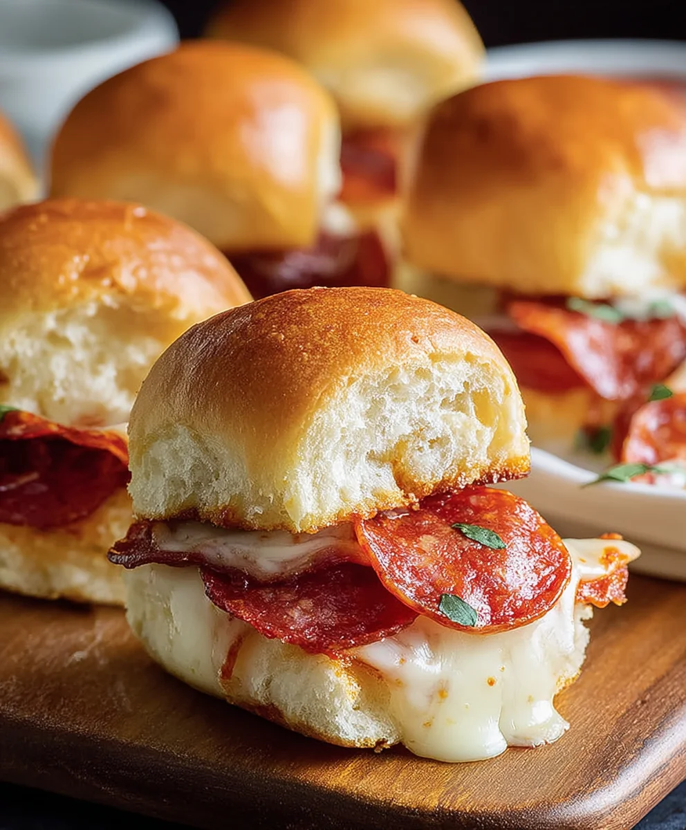 Beef Beef Pepperoni Pizza Sliders - Easy Party Bites
