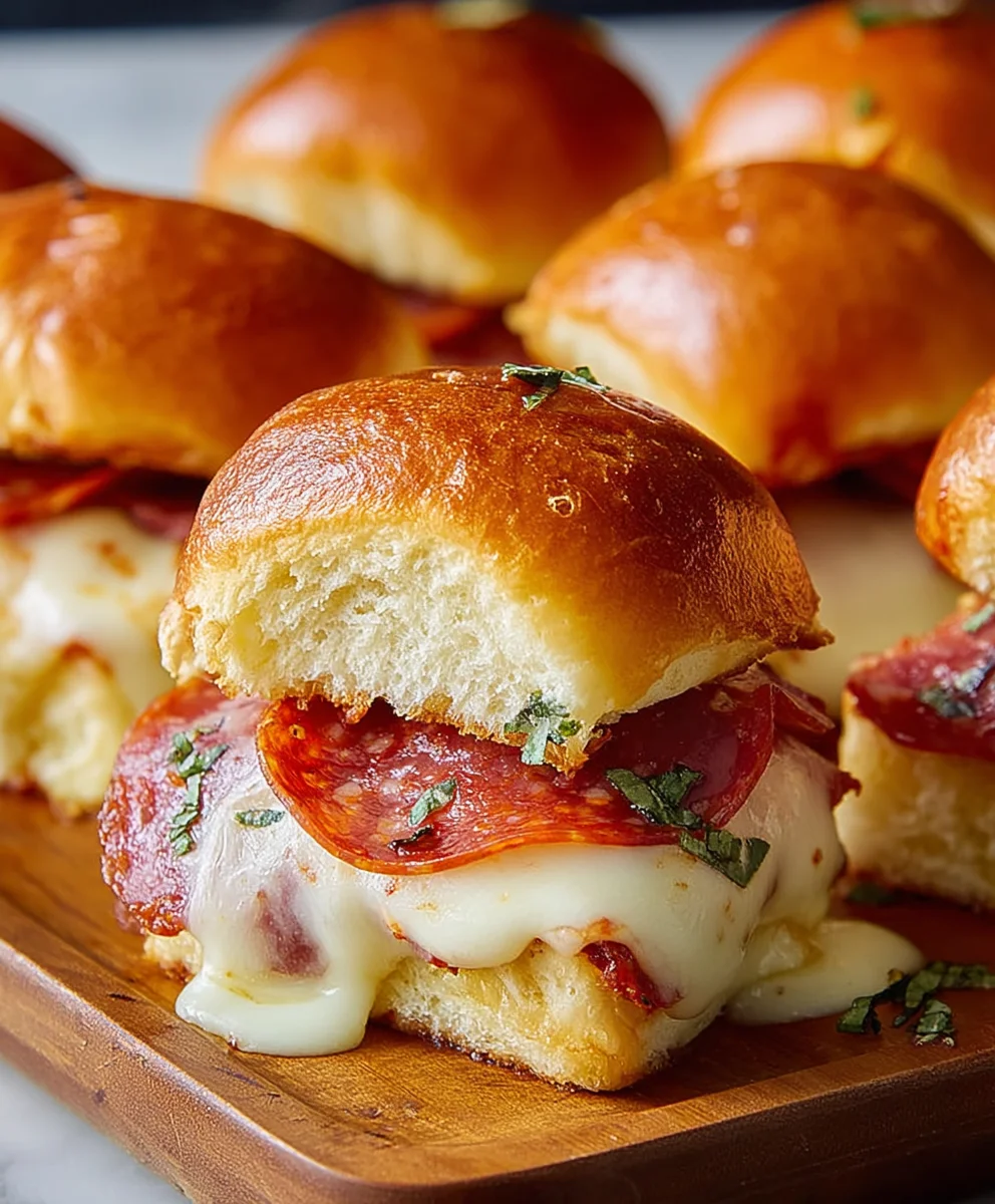 Beef Beef Pepperoni Pizza Sliders - Easy Party Bites