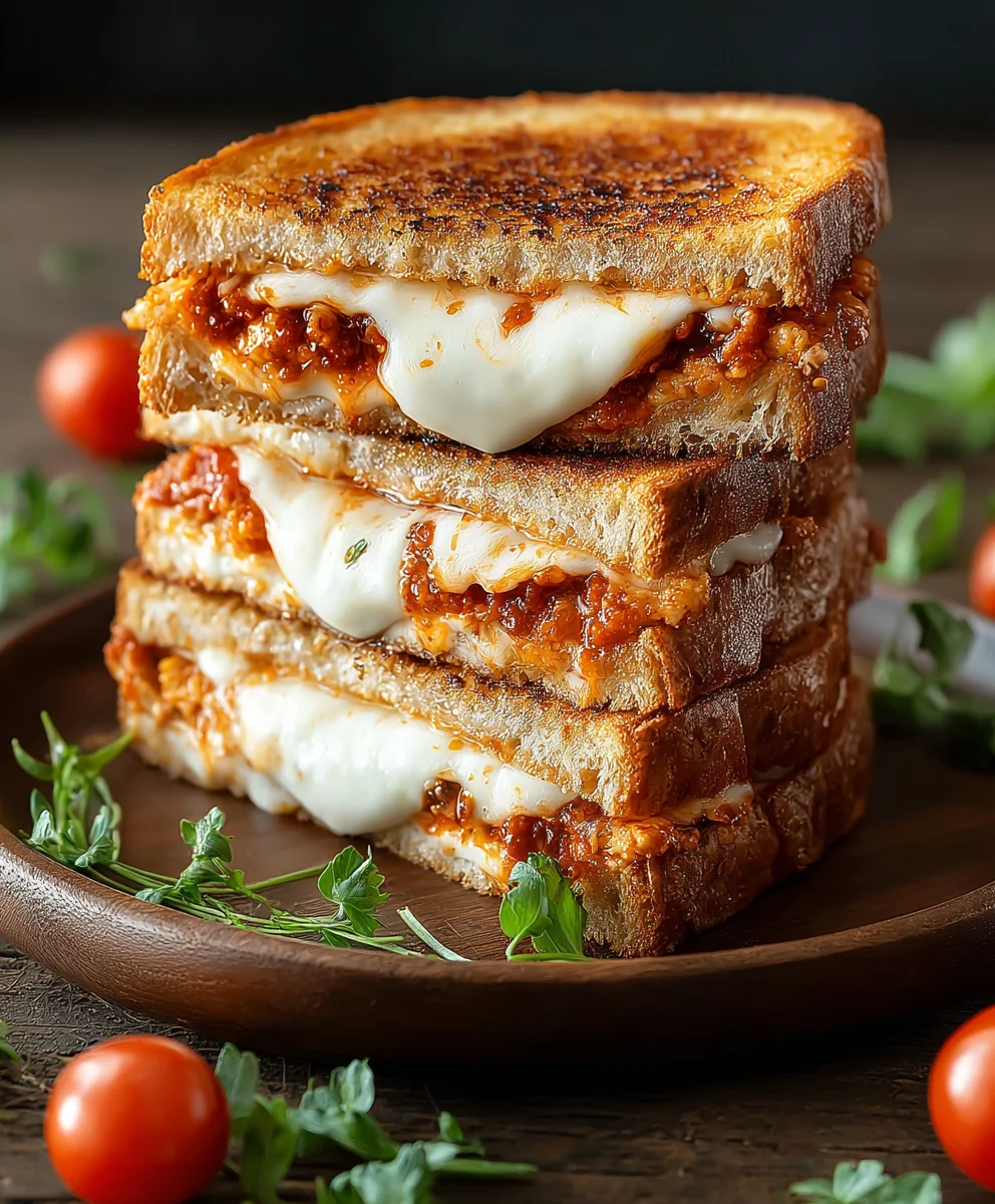 Lazy Chicken Parmesan Grilled Cheese - Easy Recipe