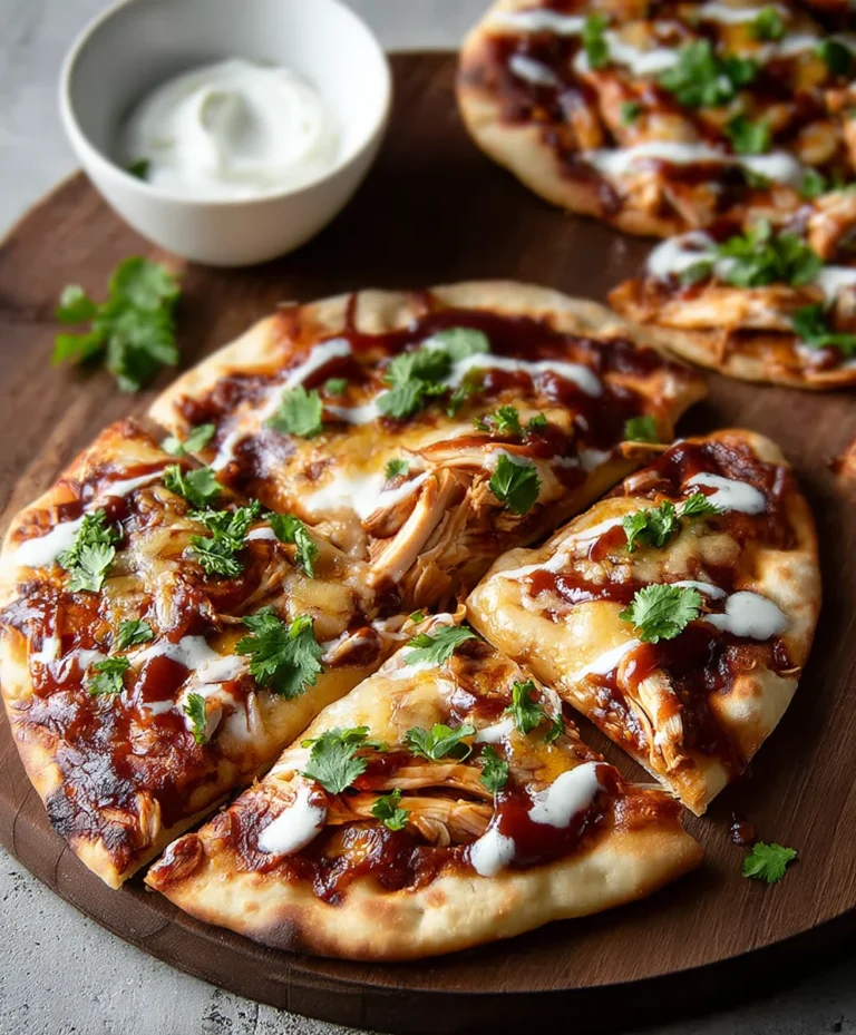 Easy BBQ Chicken Naan Pizza Recipe – Quick & Delicious