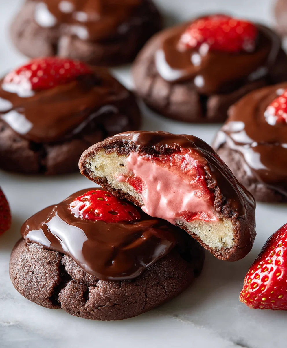 Decadent Chocolate Covered Strawberry Cookies Recipe