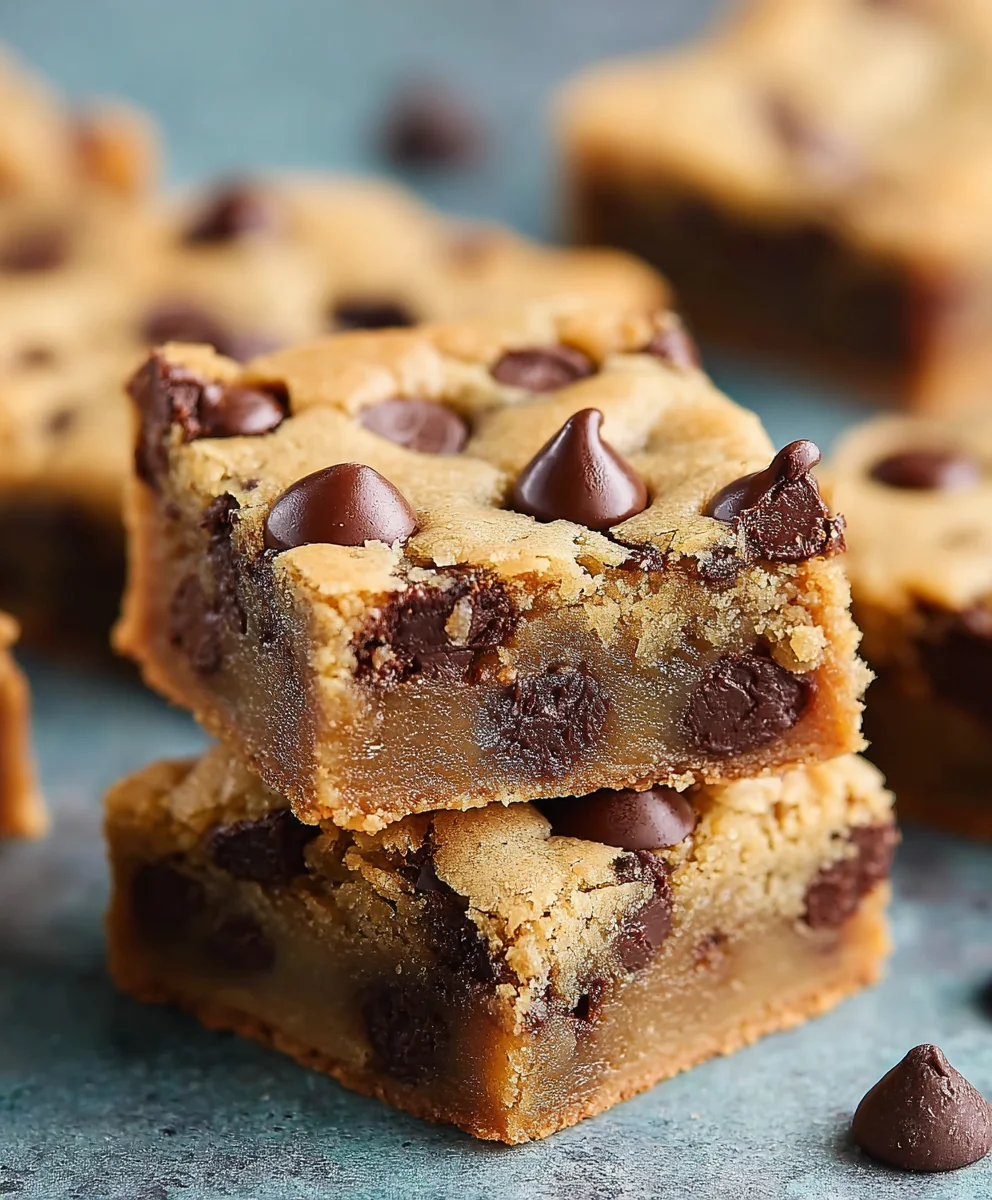 Chewy Chocolate Chip Cookie Bars-Best Easy Recipe