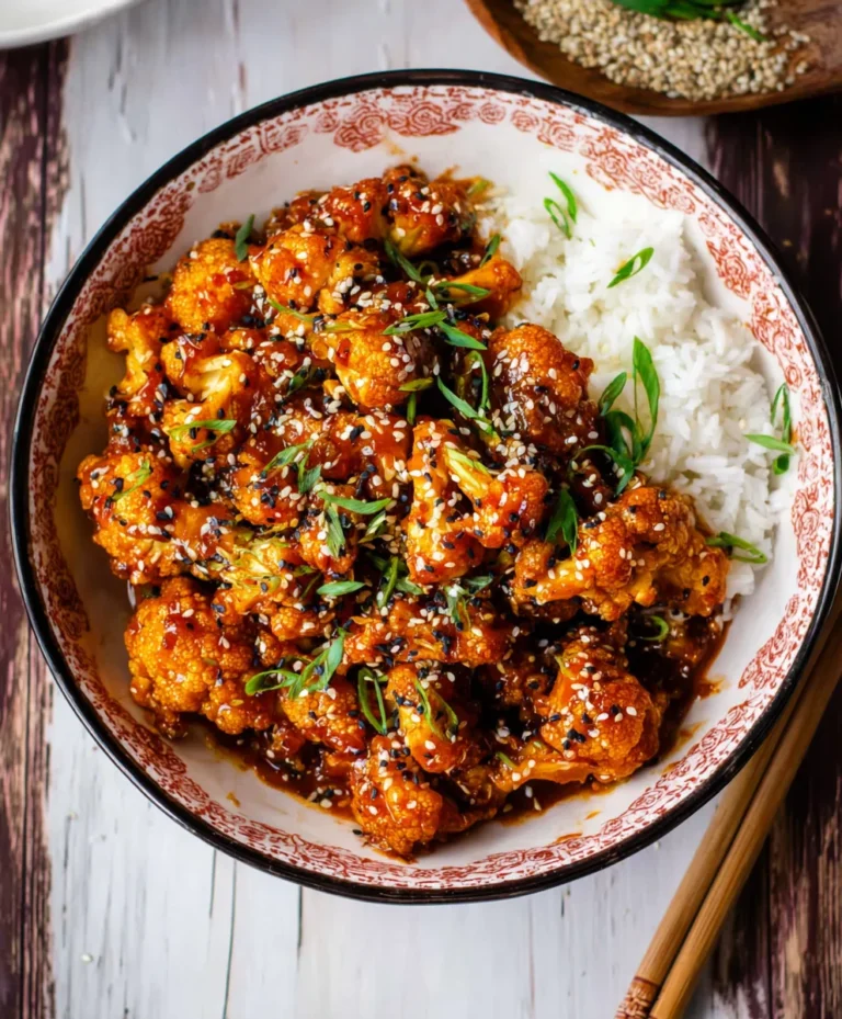 Sticky Sesame Cauliflower-Sweet Savory Vegan Bites