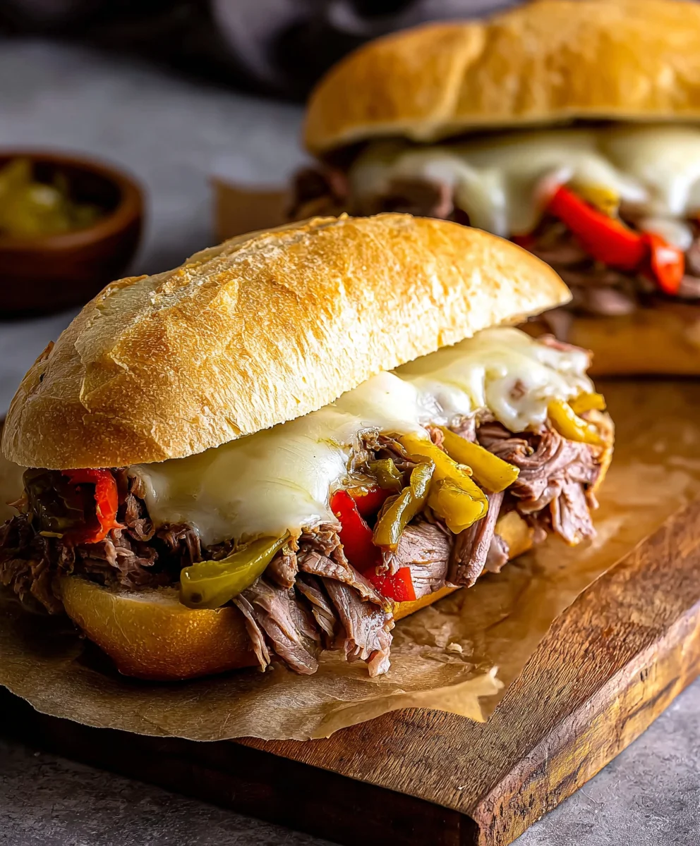 Cheesy Italian Beef Sandwich Recipe-Quick & Easy