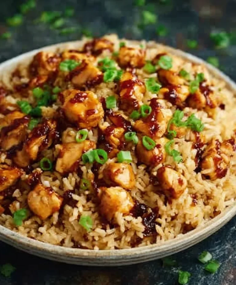 Easy Honey BBQ Chicken Rice Recipe-Sweet & Savory Meal