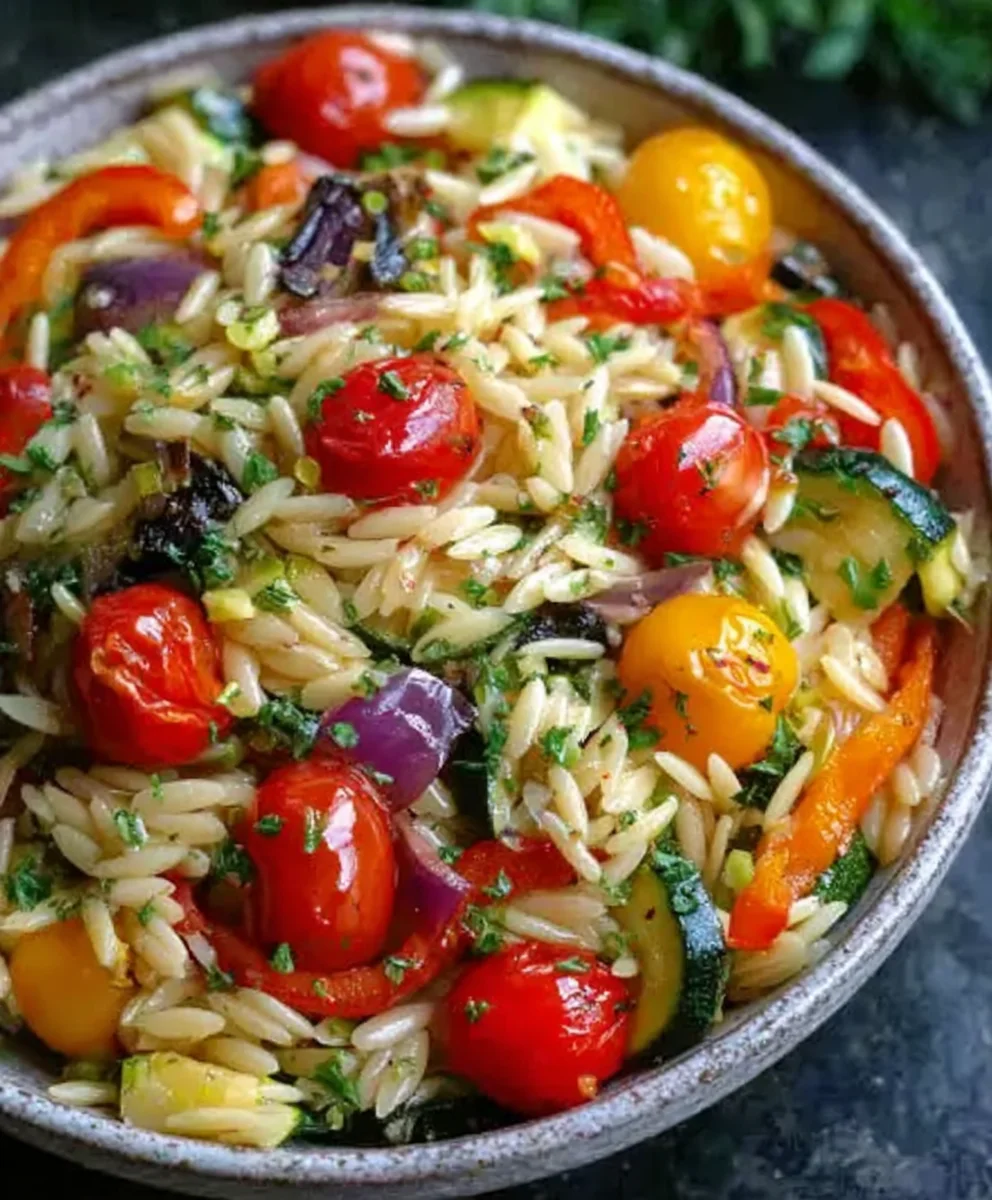 Roasted Vegetable Orzo-Delicious Nutritious Meal