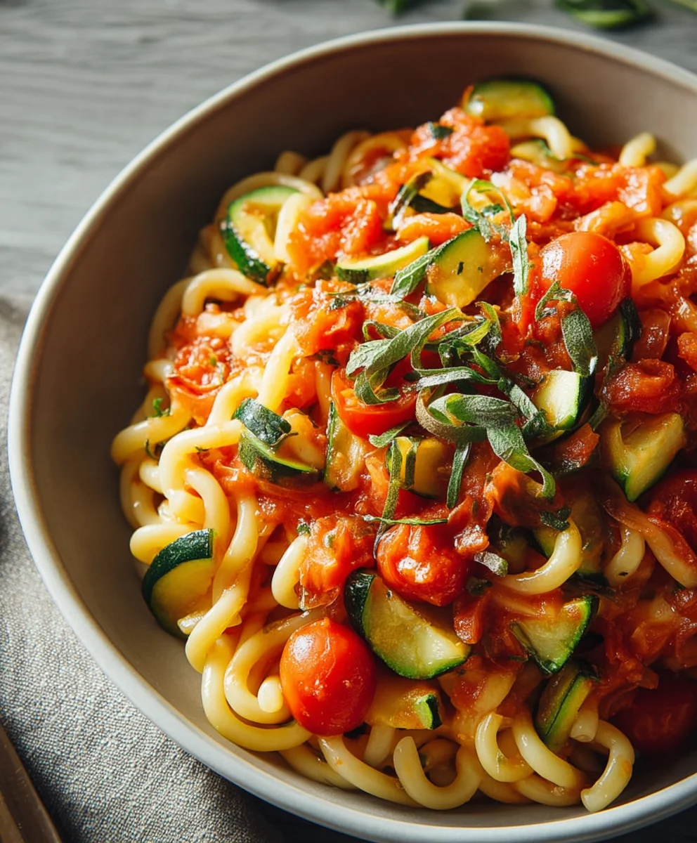 Healthy Tomato Zucchini Pasta - Easy & Delicious Recipe