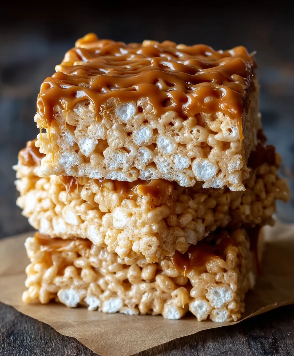 Brown Butter Dulce de Leche Rice Krispie Treats