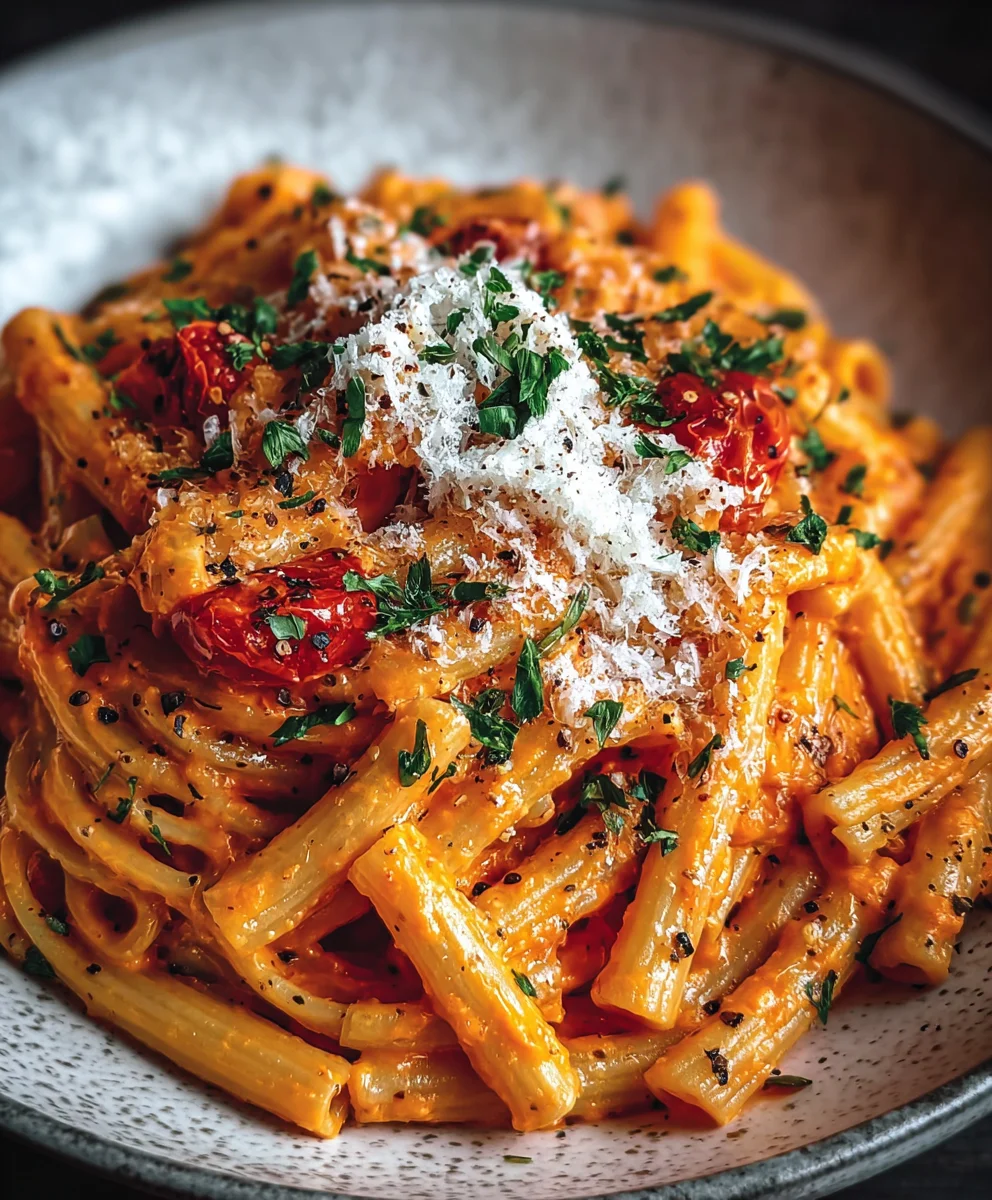 Creamy Tomato Garlic Pasta - Easy & Delicious Recipe