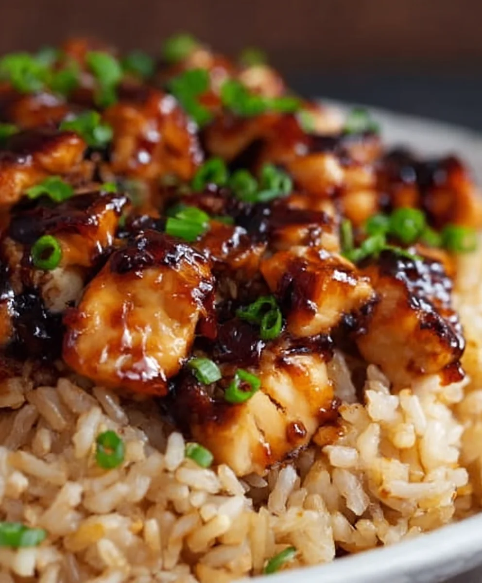 Easy Honey BBQ Chicken Rice Recipe-Sweet & Savory Meal