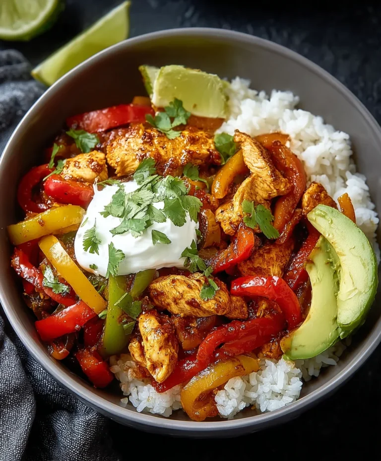 Easy Chicken Fajita Bowl Recipe- Delicious & Quick Dinner