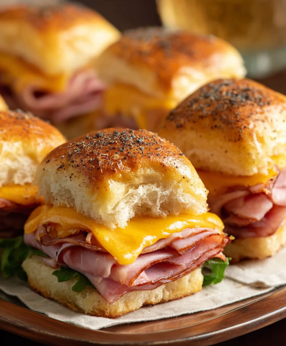 Beef Beef Ham Cheese Sliders - Easy Baked Party Appetizer