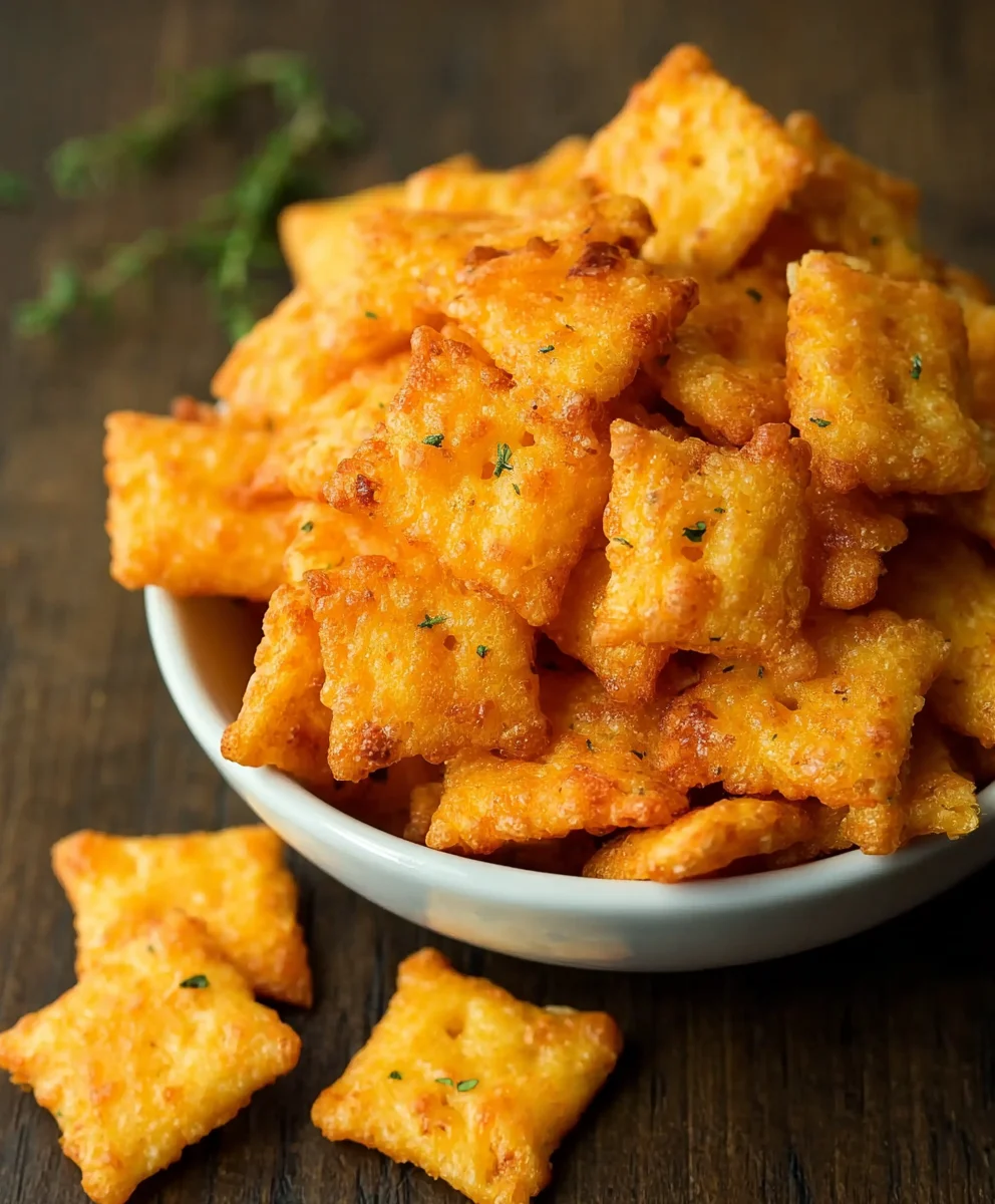 Homemade Cheddar Cheese Crackers-Cheez It Style