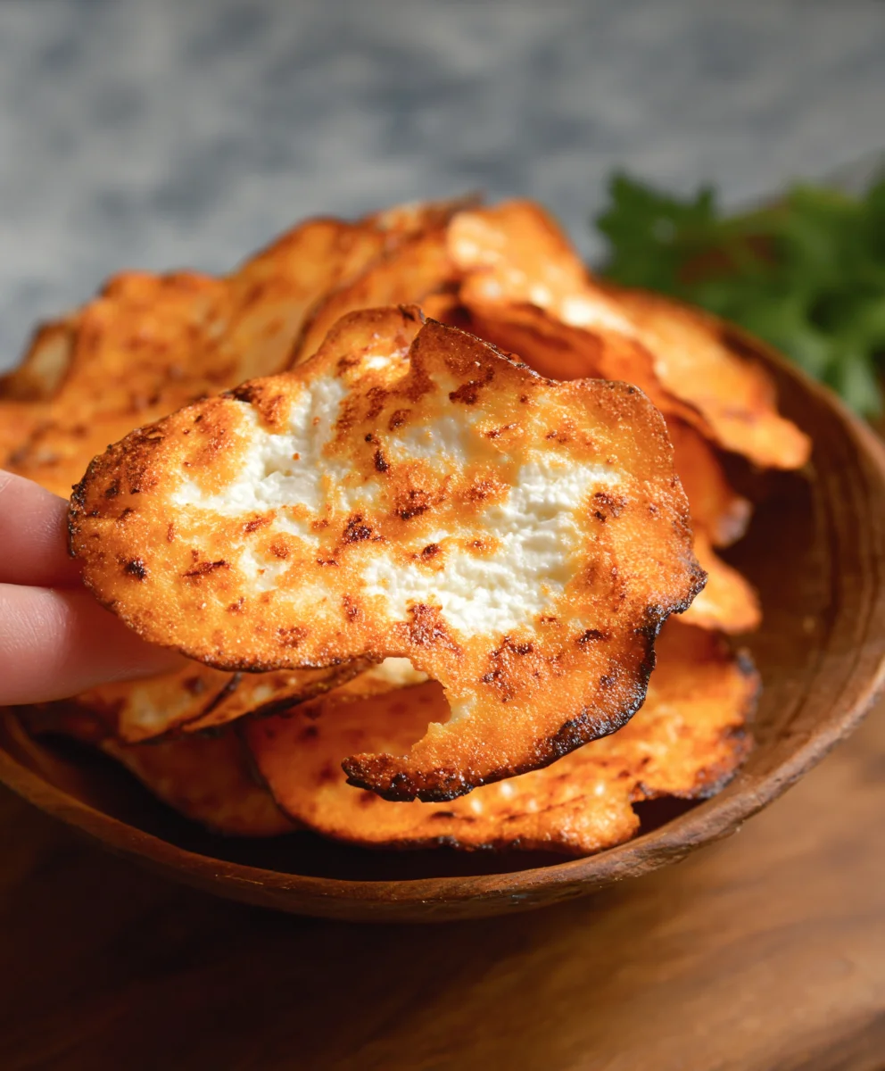 Crunchy Cottage Cheese Chips-Healthy Keto Snack