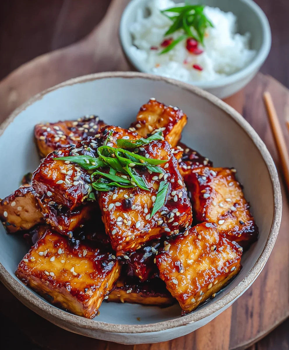 Crispy Sticky Tofu - Easy Vegan Recipe