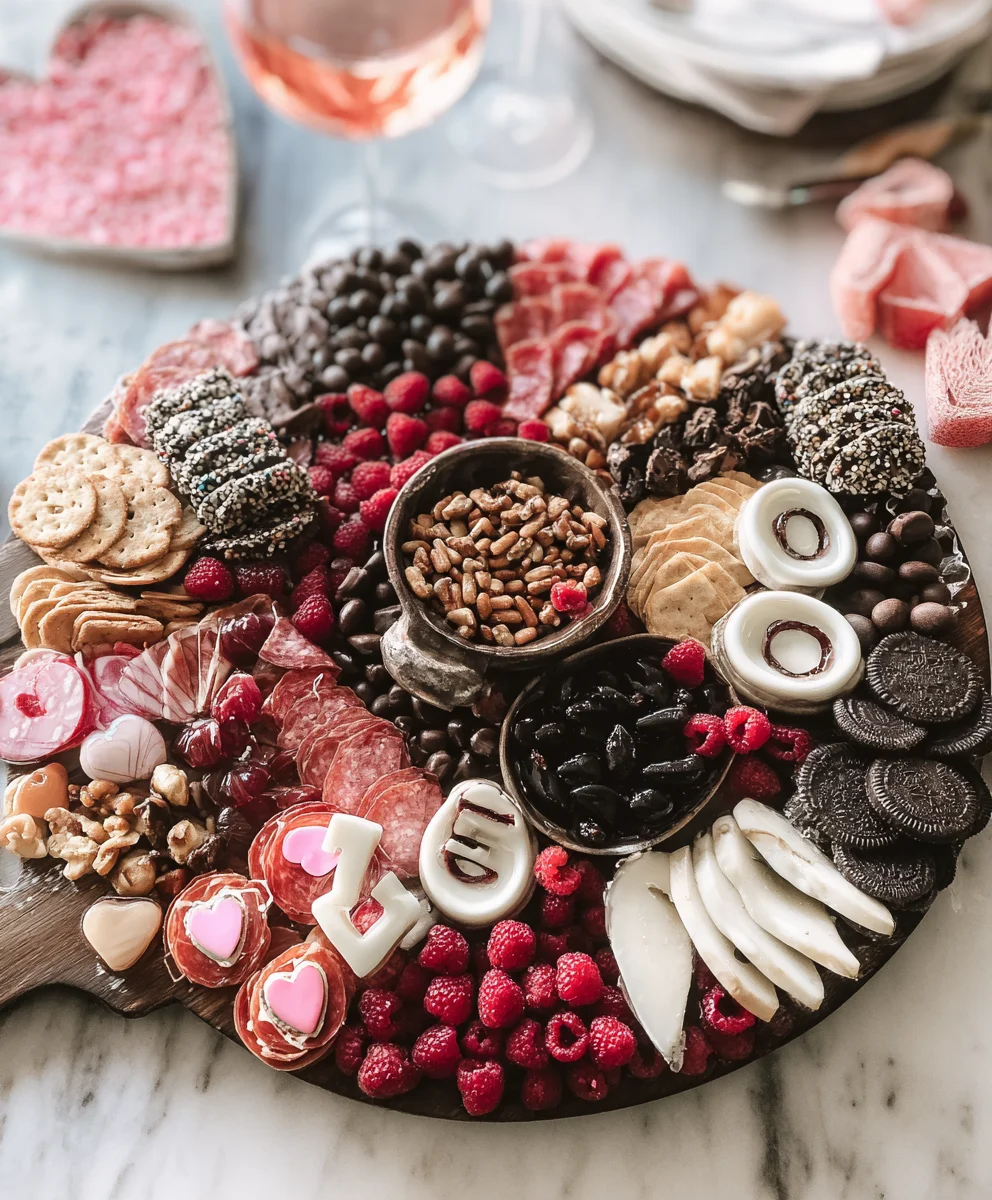 Vnon-alcoholic alentine's Day Non-Non-Non-Alcoholic Alternativeic Charcuterie Board Bliss