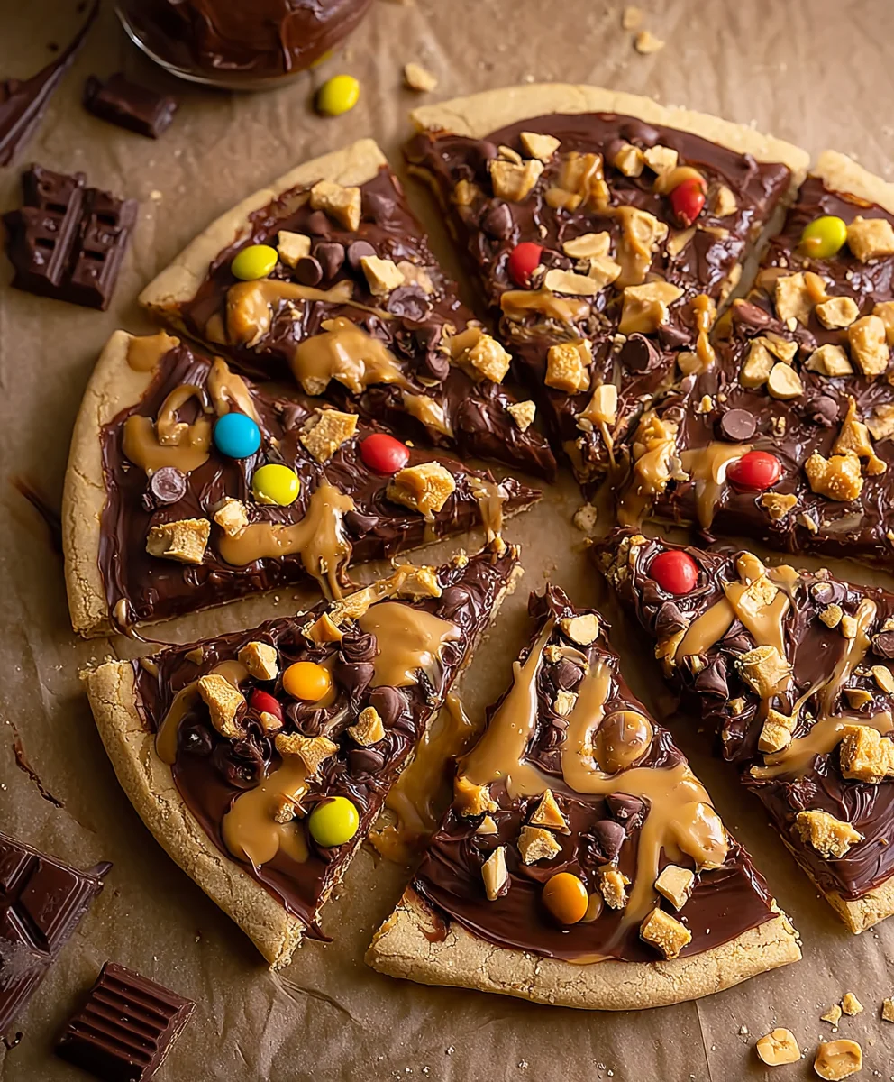 Decadent Chocolate Peanut Butter Pizza-Easy Dessert Recipe