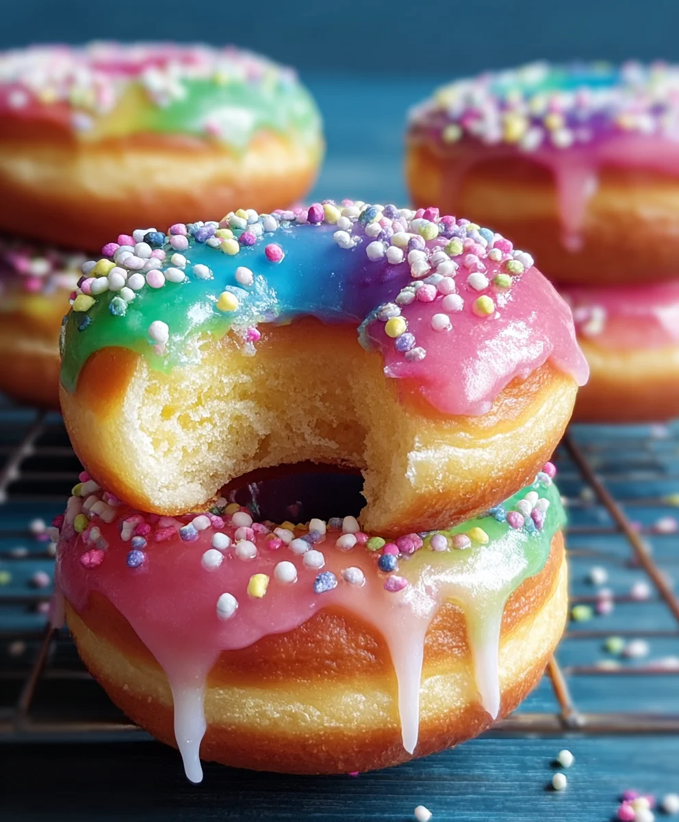 Rainbow-Filled Doughnuts - Delicious & Easy Recipe