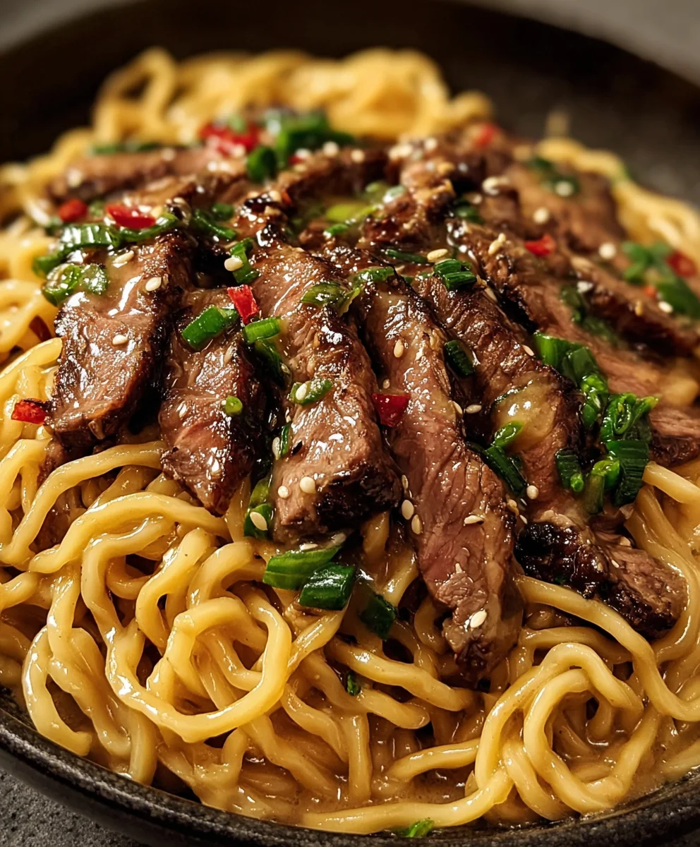 Garlic Butter Steak Noodles-Quick & Flavorful Meal