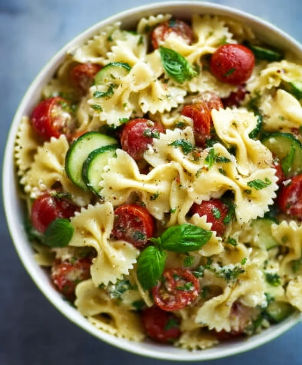 Easy Bow Tie Pasta Salad Recipe- Crowd Pleaser