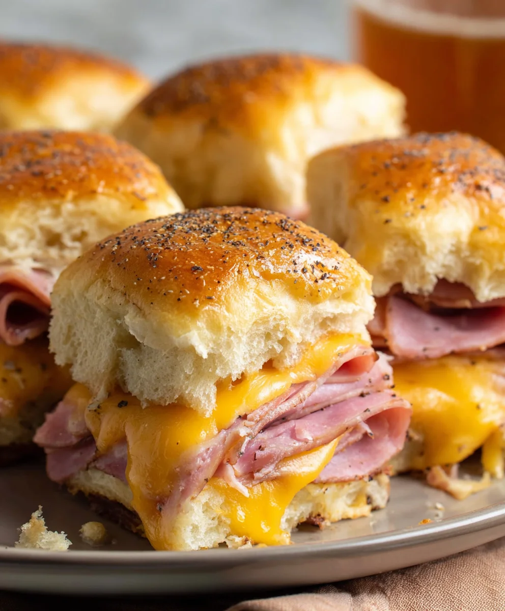 Beef Beef Ham Cheese Sliders - Easy Baked Party Appetizer