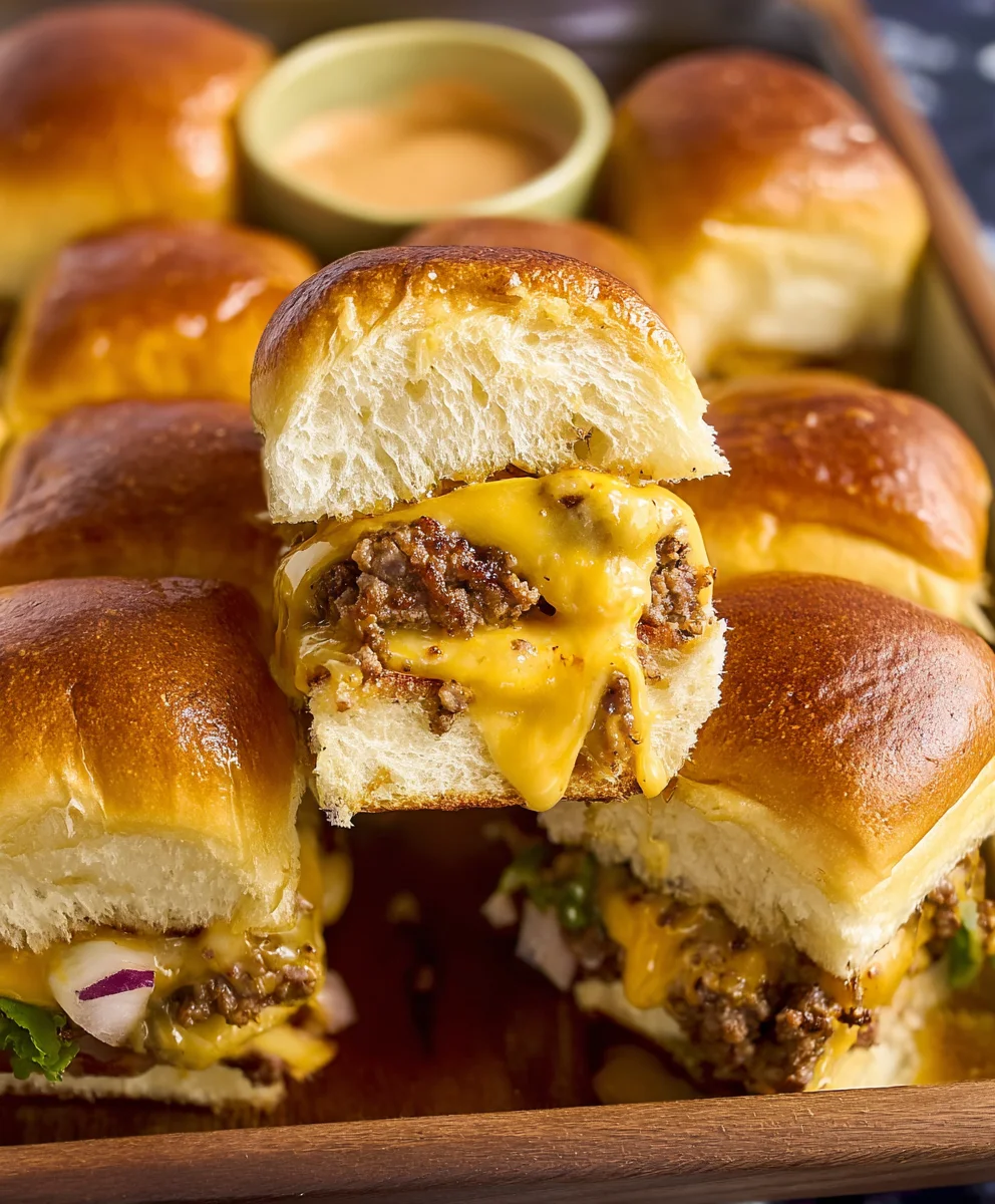 Cheeseburger Sliders Hawaiian Rolls- Easy Beef Recipe