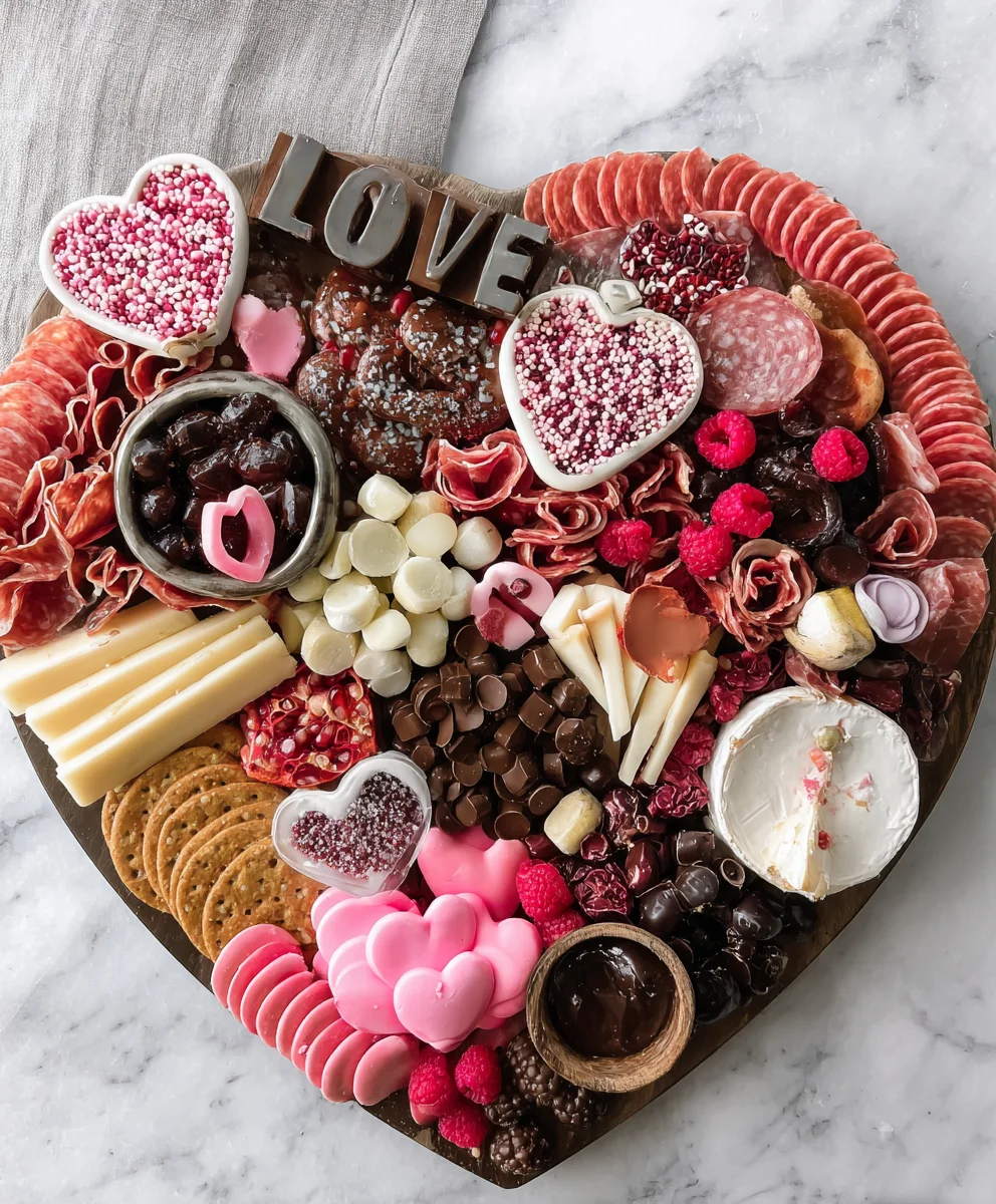 Vnon-alcoholic alentine's Day Non-Non-Non-Alcoholic Alternativeic Charcuterie Board Bliss