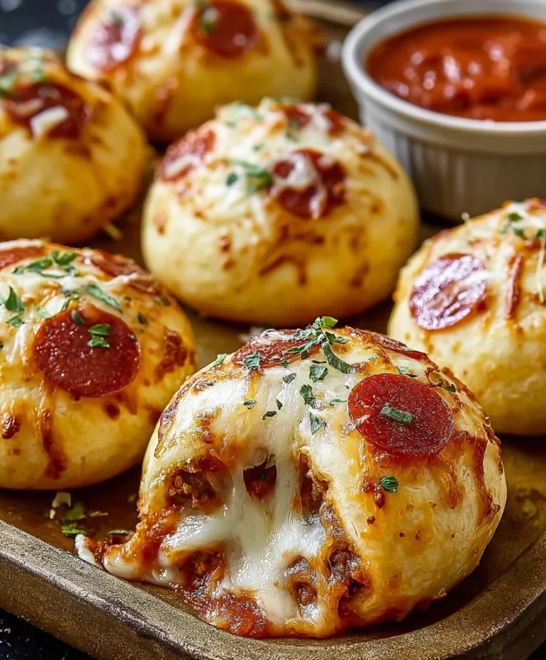 Cheesy Beef Beef Pepperoni Pizza Bombs – Easy Recipe