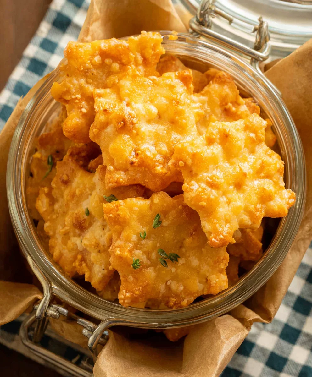 Sourdough Cheddar Crackers-Crispy & Flavorful Homemade Snack