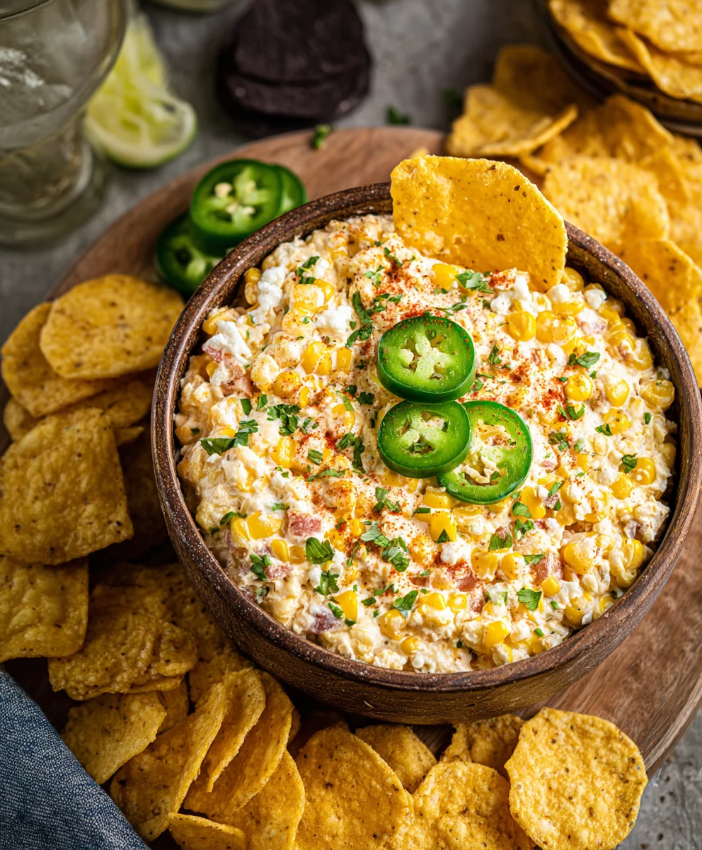 Spicy Crockpot Jalapeno Corn Dip Recipe - Easy & Cheesy