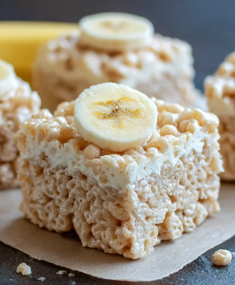 Banana Pudding Rice Krispie Treats – Easy Dessert