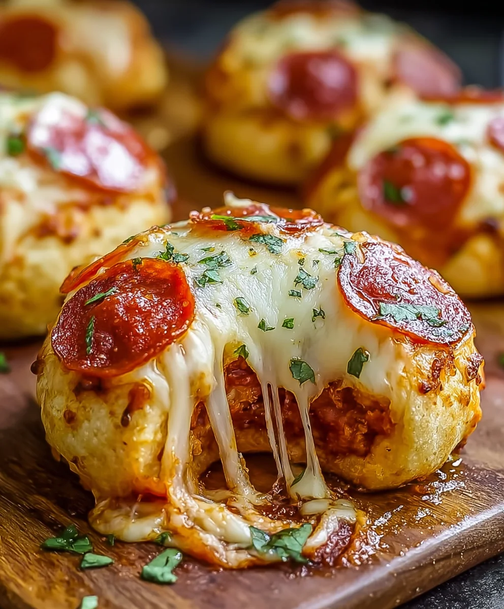 Cheesy Beef Beef Pepperoni Pizza Bombs - Easy Recipe