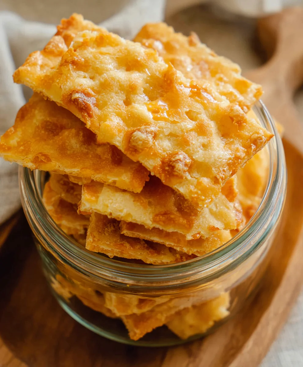 Sourdough Cheddar Crackers-Crispy & Flavorful Homemade Snack