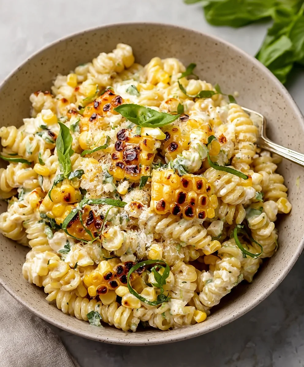 Creamy Street Corn Pasta Salad-Easy & Delicious