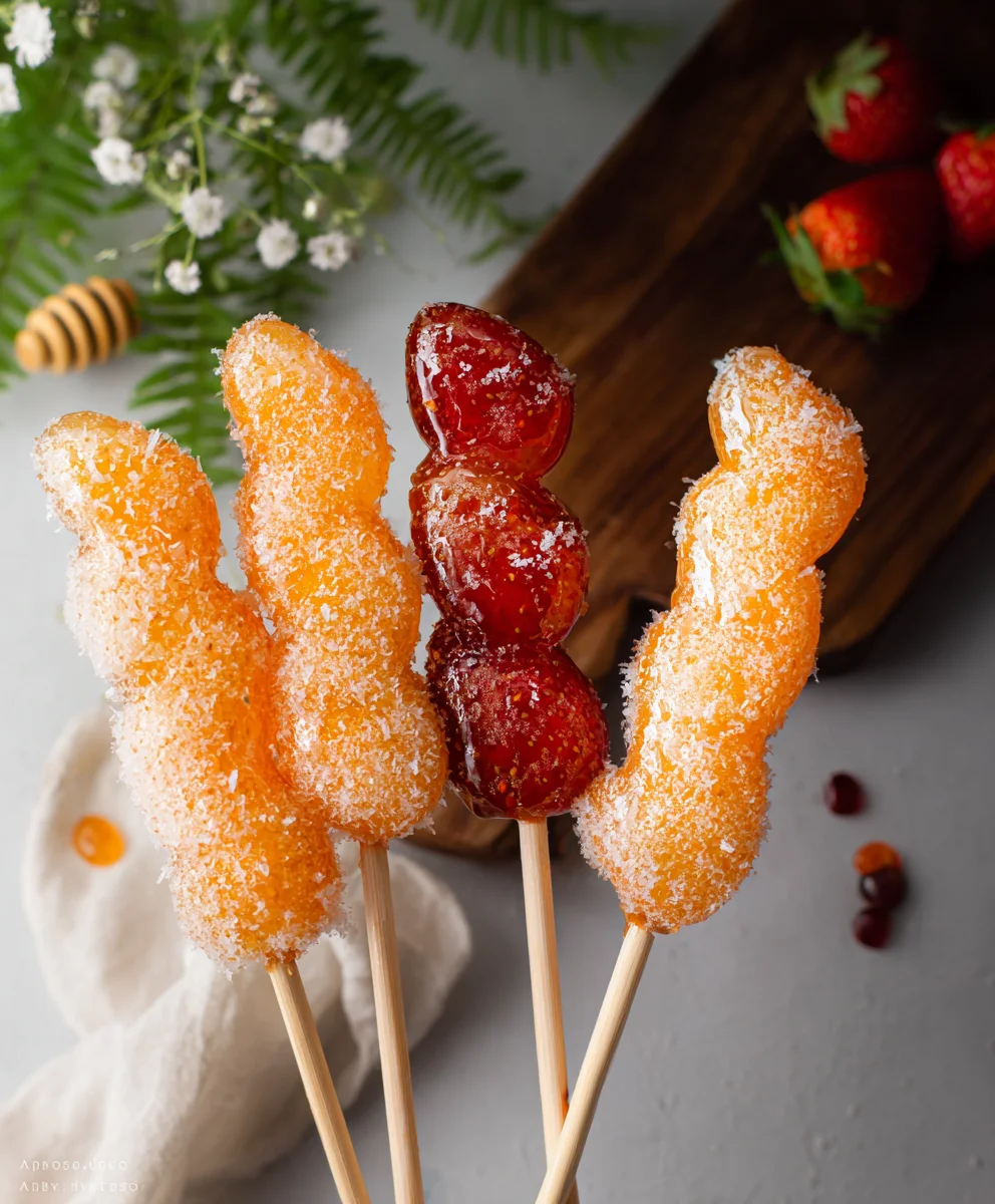 Easy Tanghulu Recipe - Sweet Crystal Candy Fruit Skewers
