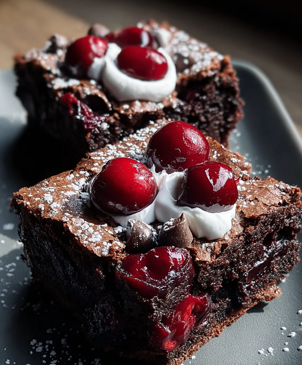 Small-Batch Black Forest Brownies-Rich Cherry Chocolate Bliss