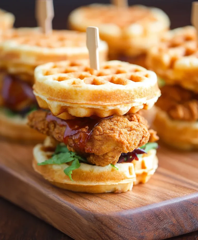 Game Day Chicken Waffle Sliders-Easy Recipe