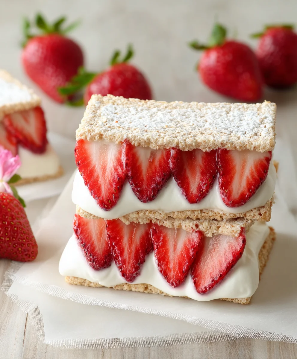 Easy Strawberry Cream Sandwiches- Sweet Summer Treat