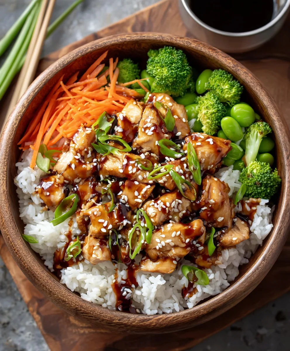 Easy Teriyaki Chicken Rice Bowl Recipe