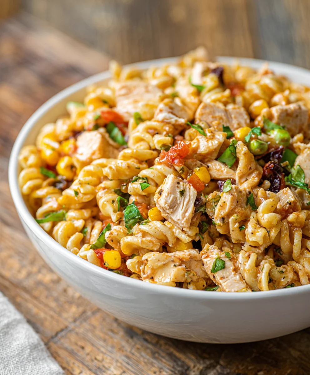 BBQ Chicken Pasta Salad- Easy & Delicious Recipe