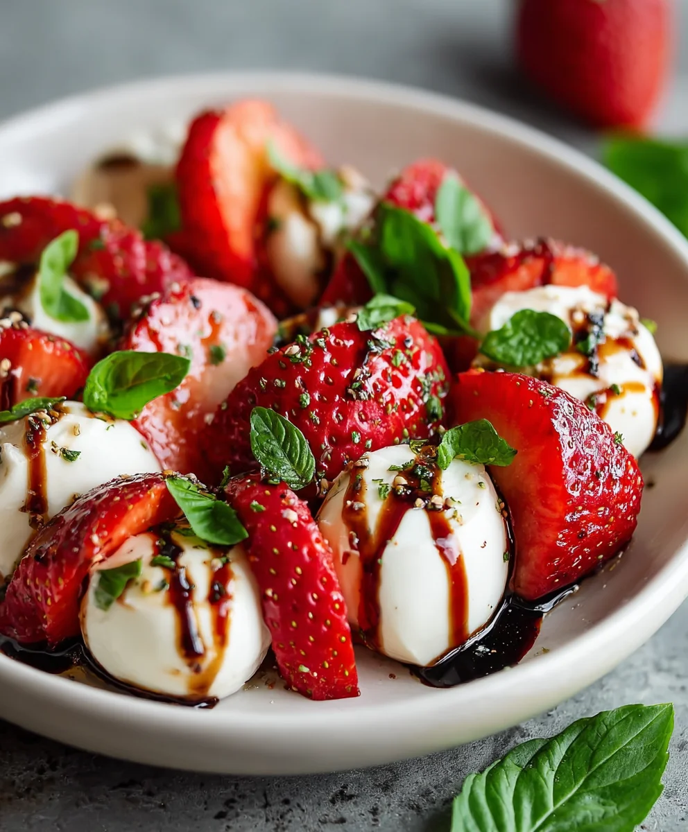 Balsamic Strawberry Caprese Salad-Fresh Twist