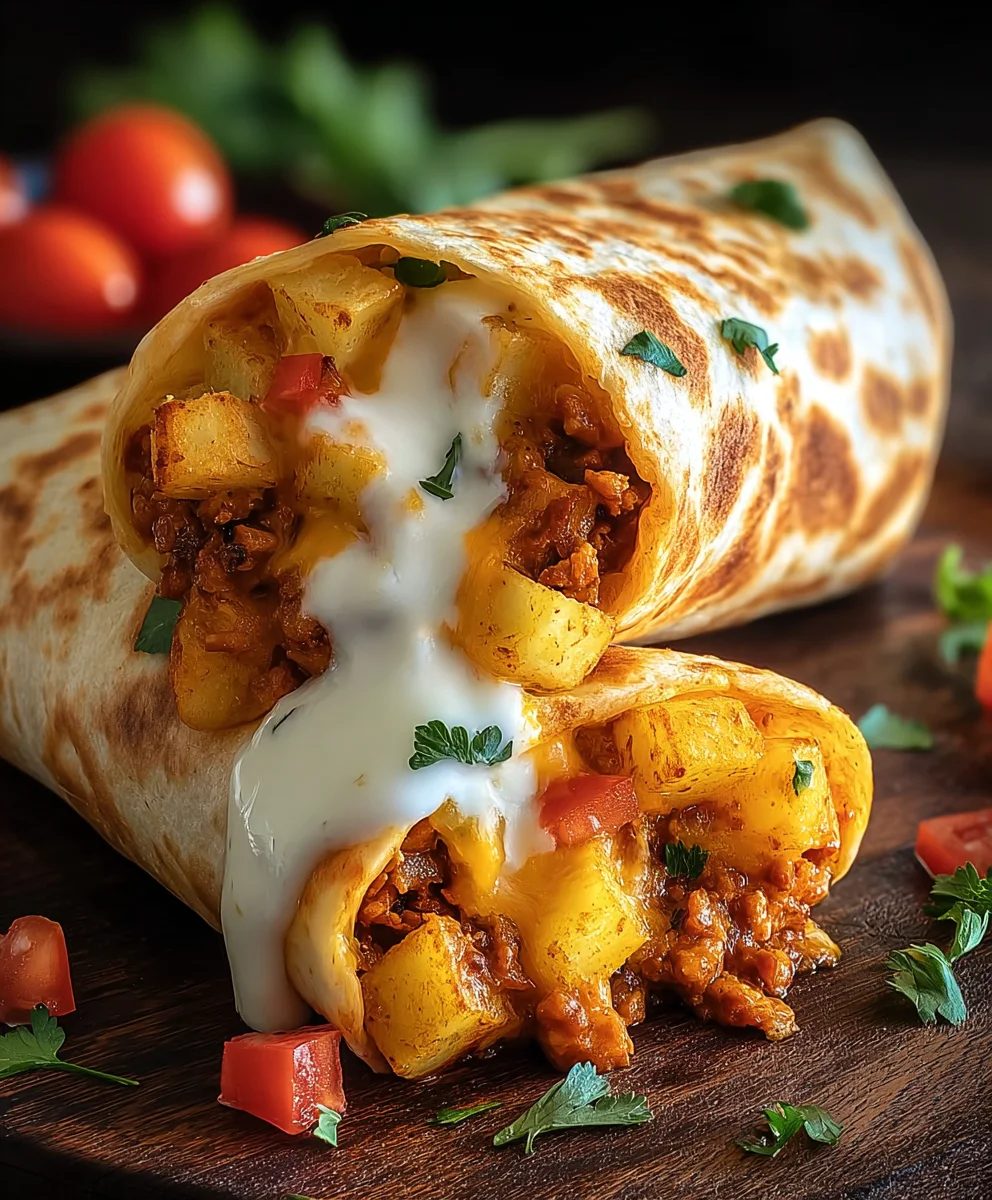 Cheesy Potato Burritos - Easy Comfort Food Recipe