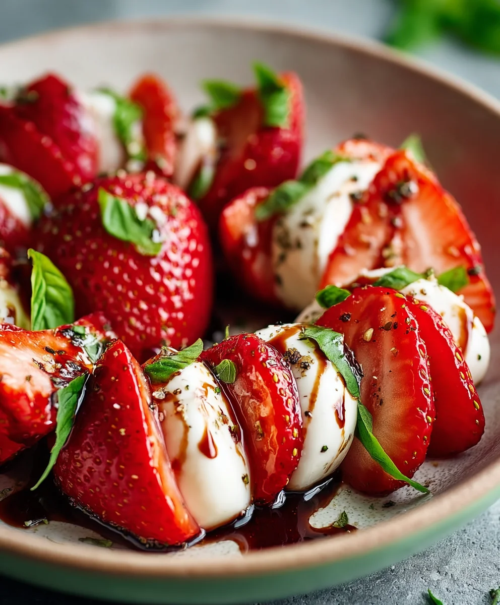Balsamic Strawberry Caprese Salad-Fresh Twist