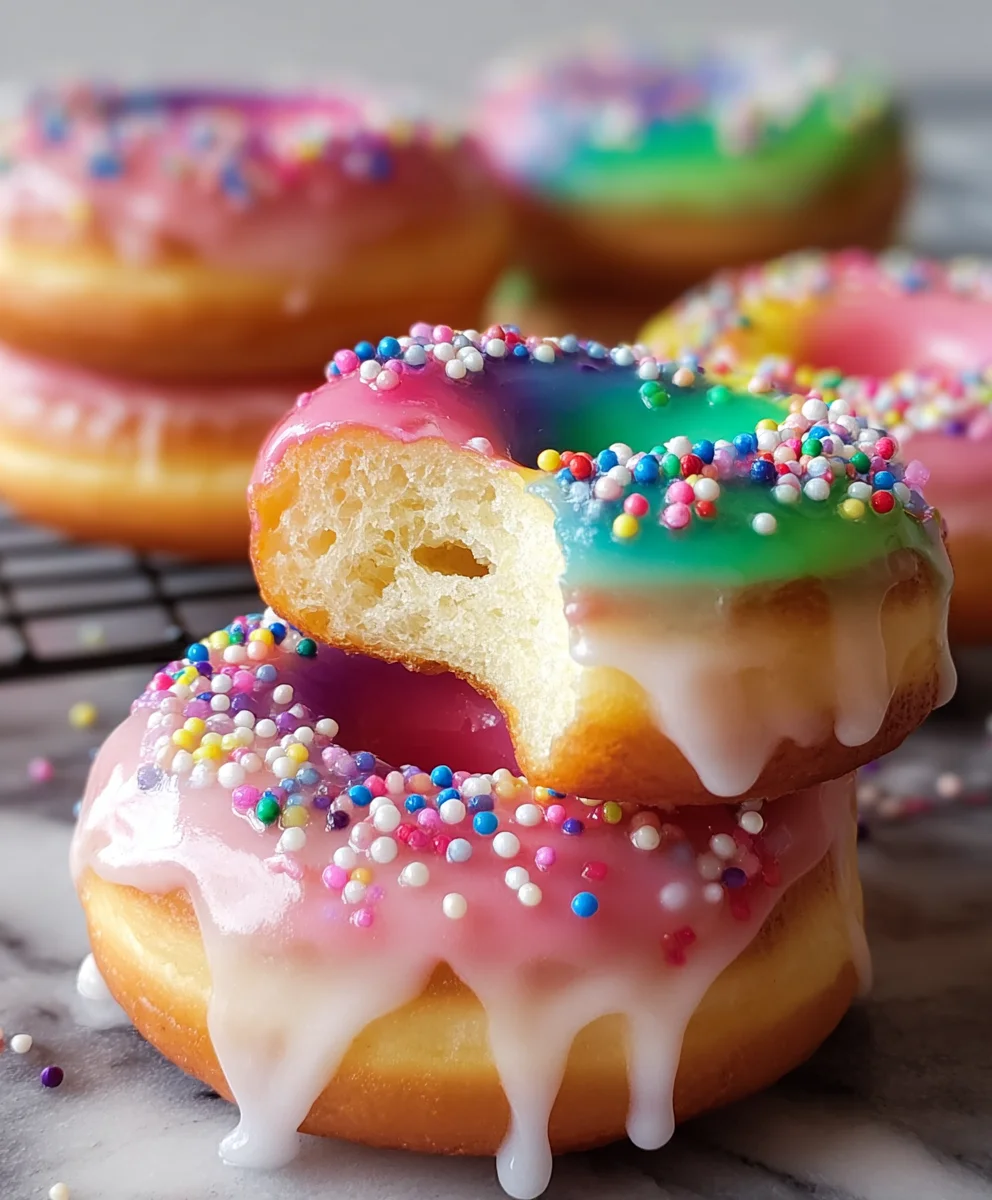Rainbow-Filled Doughnuts - Delicious & Easy Recipe