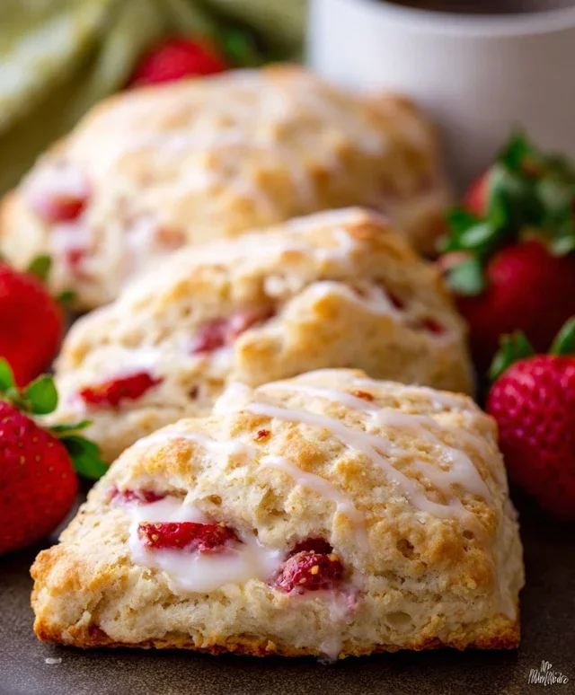 Strawberry Lemon Cream Scones
